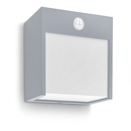 Brilagi - LED Vonkajšie nástenné svietidlo so senzorom TERNI LED/12W/230V šedá IP44