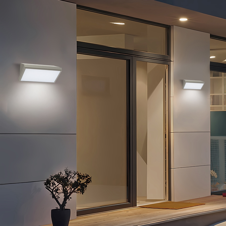 Brilagi - LED vonkajšie nástenné svietidlo so senzorom TRIANGLE LED/20W/230V sivé IP65