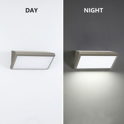 Brilagi - LED vonkajšie nástenné svietidlo so senzorom TRIANGLE LED/20W/230V sivé IP65