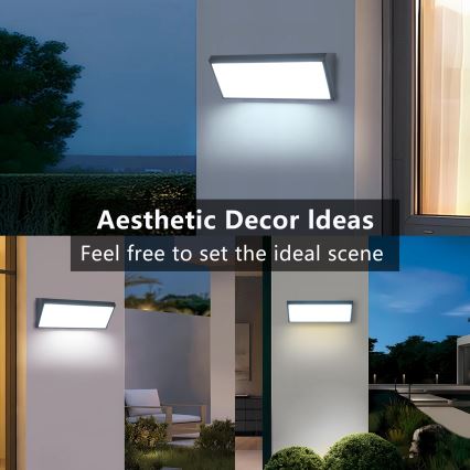 Brilagi - LED vonkajšie nástenné svietidlo so senzorom TRIANGLE LED/42W/230V antracit IP65