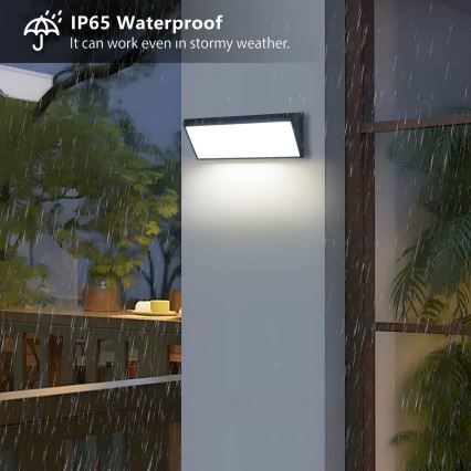 Brilagi - LED vonkajšie nástenné svietidlo s pohybovým snímačom TRIANGLE LED/42W/230V 45 cm čierne IP65