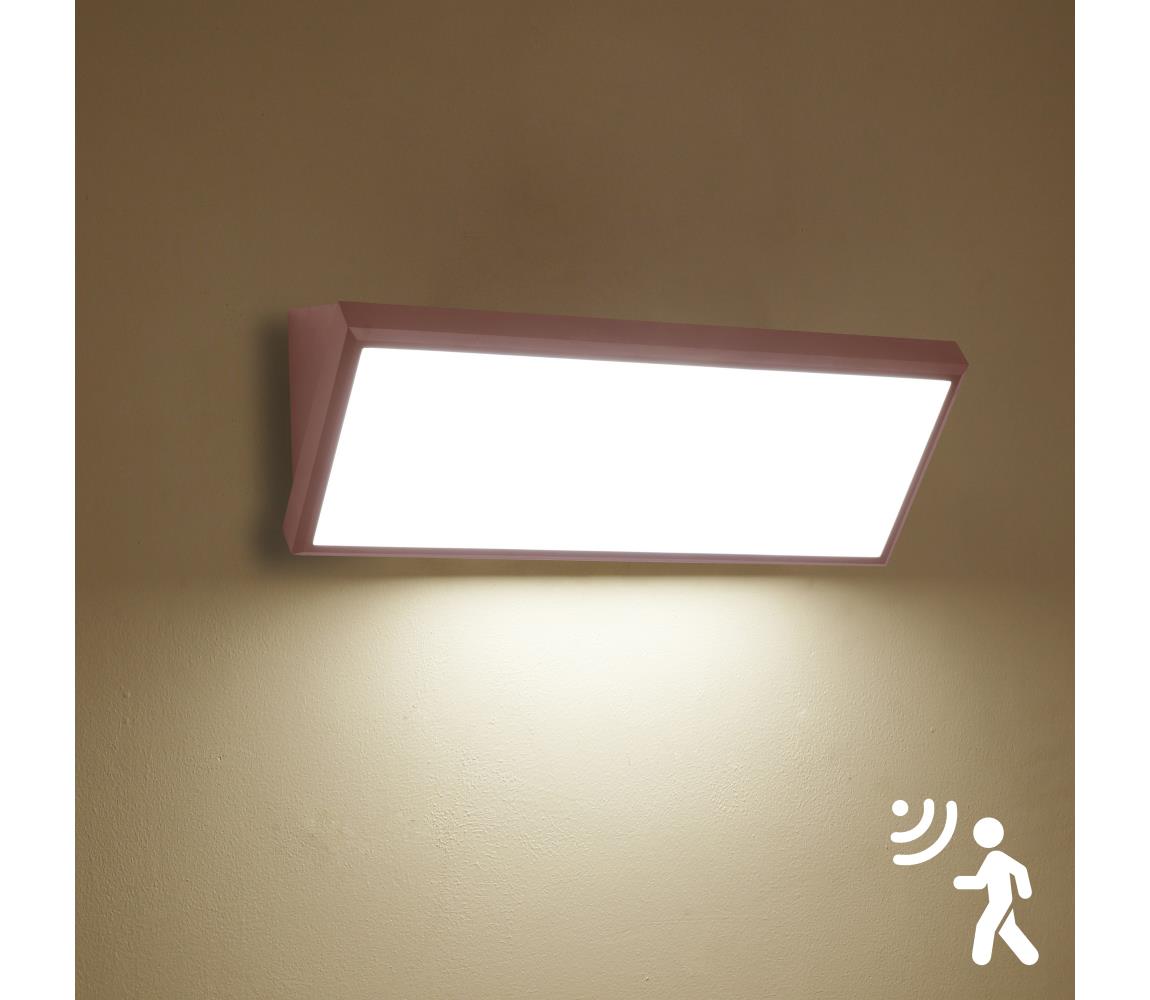 Brilagi - LED vonkajšie nástenné svietidlo so senzorom TRIANGLE LED/42W/230V hnedé IP65 BRI677