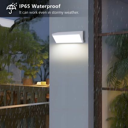 Brilagi - LED vonkajšie nástenné svietidlo so snímačom TRIANGLE LED/42W/230V biele IP65
