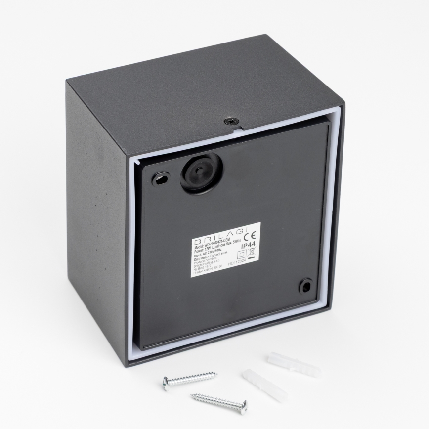 Brilagi - LED Vonkajšie nástenné svietidlo TERNI LED/12W/230V čierna IP44