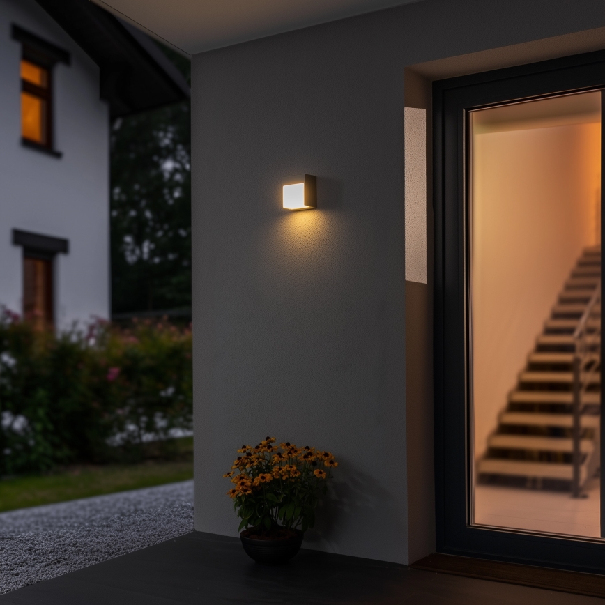 Brilagi - LED Vonkajšie nástenné svietidlo TERNI LED/12W/230V šedá IP44