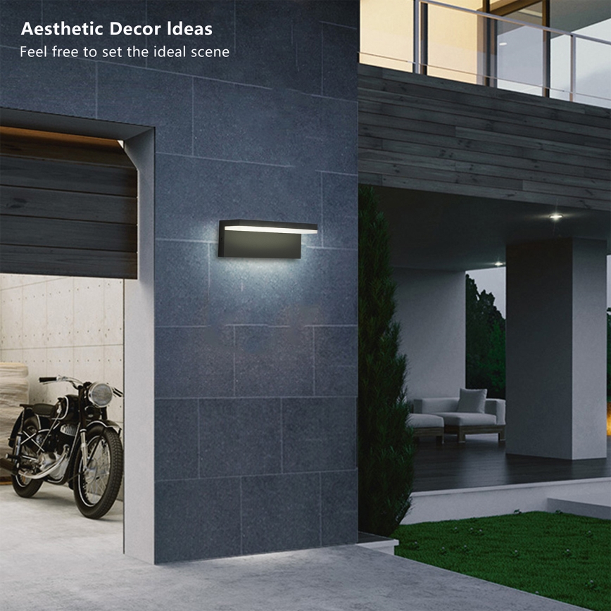 Brilagi - LED vonkajšie nástenné svietidlo TESSI LED/10W/230V čierne IP54