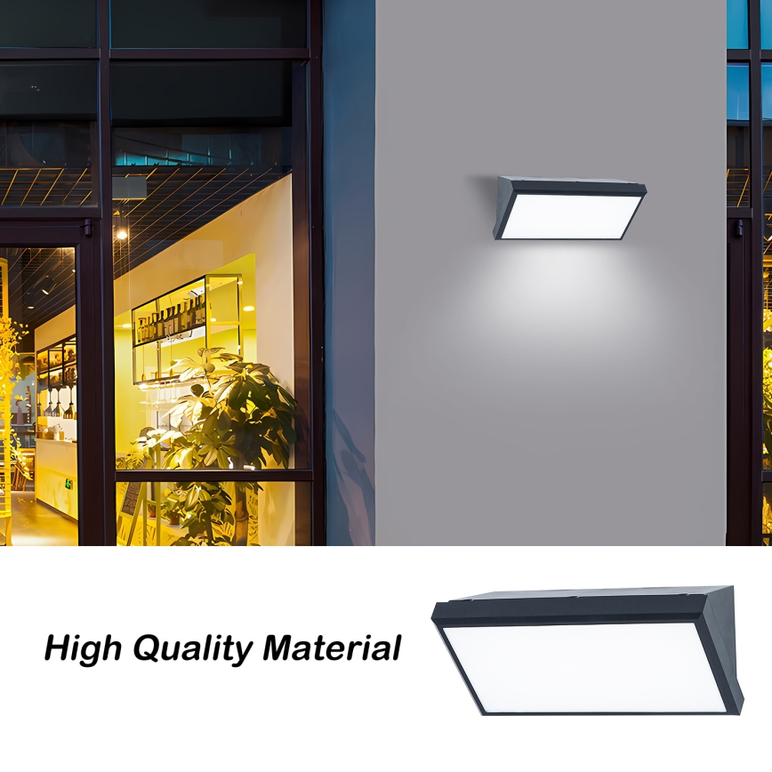 Brilagi - LED Vonkajšie nástenné svietidlo TRIANGLE LED/20W/230V antracit IP65