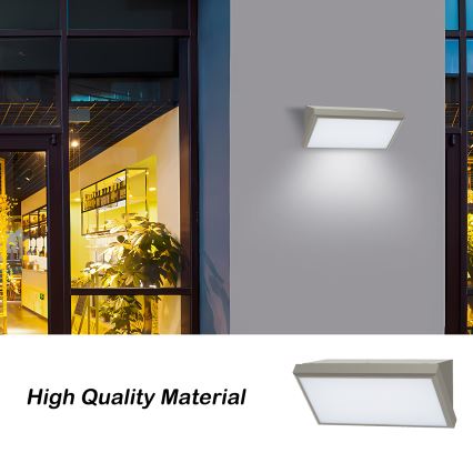 Brilagi - LED Vonkajšie nástenné svietidlo TRIANGLE LED/20W/230V šedá IP65