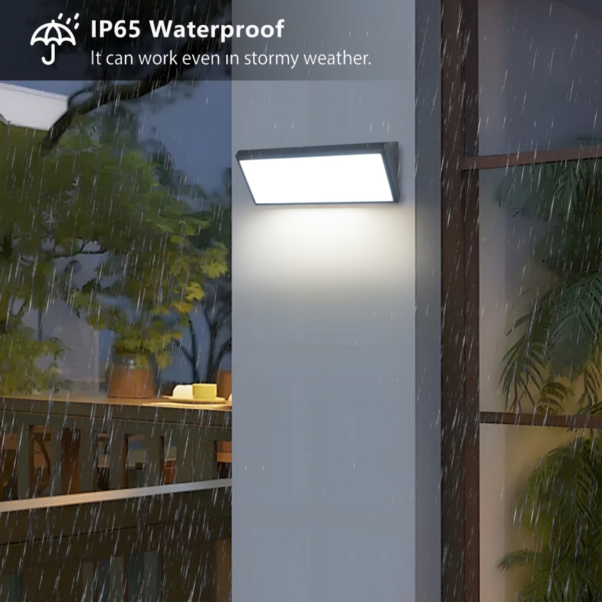 Brilagi - LED vonkajšie nástenné svietidlo TRIANGLE LED/42W/230V 3000/4000/6500K 45 cm antracit IP65