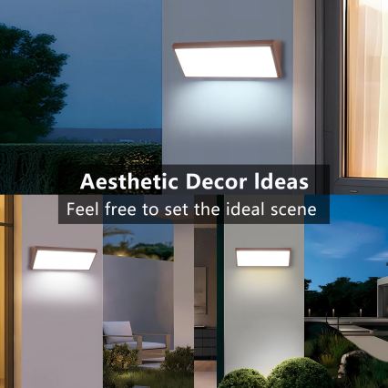 Brilagi - LED vonkajšie nástenné svietidlo TRIANGLE LED/42W/230V hnedá IP65