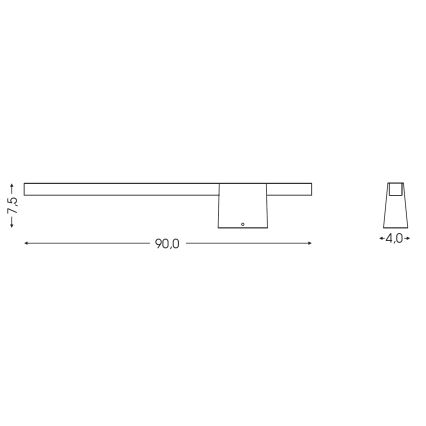 BRILAGI - LED Vonkajšie nástenné svietidlo VELORA LED/12W/230V 90 cm IP44 hnedá
