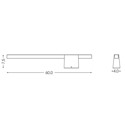 BRILAGI - LED Vonkajšie nástenné svietidlo VELORA LED/9W/230V 60 cm IP44 hnedá