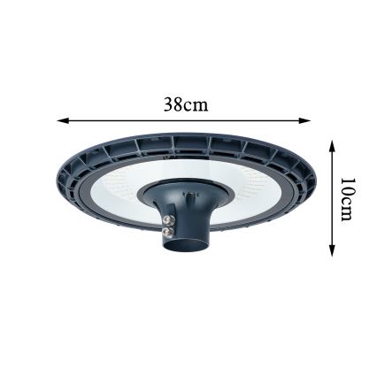 Brilagi - LED vonkajšia pouličná lampa so stĺpom 4 m URBANSPARK LED/120W/230V antracit IP65