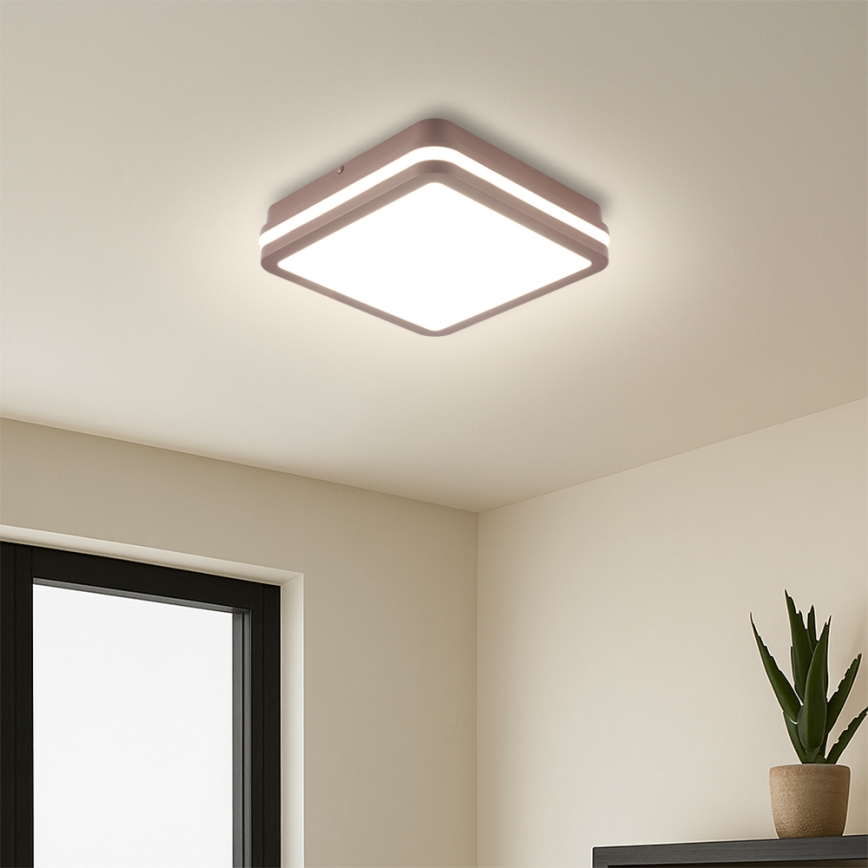 Brilagi - LED vonkajšie stropné svietidlo BENE LED/18W/230V 21,5x21,5 cm hnedá IP54