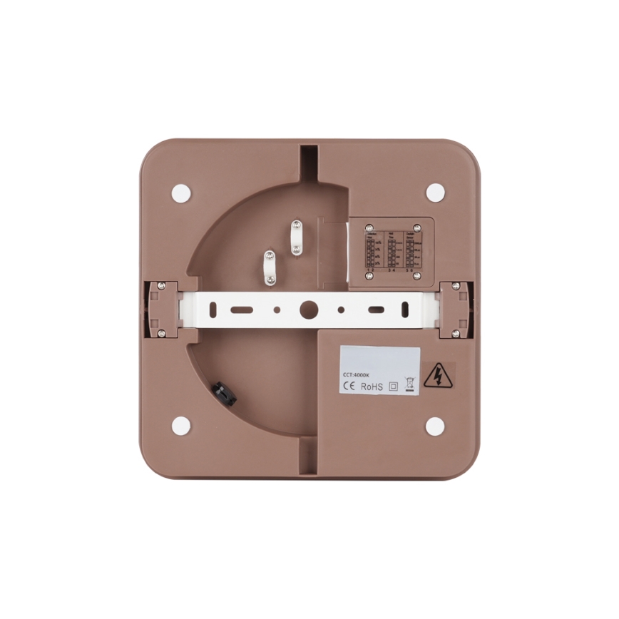 Brilagi - LED vonkajšie stropné svietidlo BENE LED/18W/230V 21,5x21,5 cm hnedá IP54