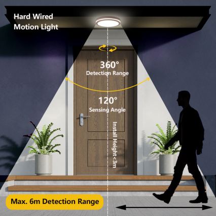 Brilagi - LED vonkajšie stropné svietidlo BENE LED/18W/230V priemer 21,5 cm hnedé IP54
