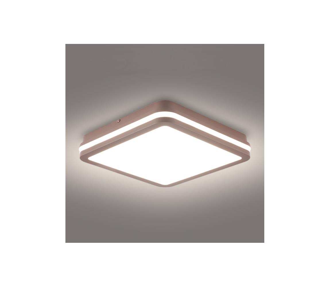 Brilagi -LED vonkajšie stropné svietidlo BENE LED/24W/230V 26x26 cm hnedé IP54 BRI737