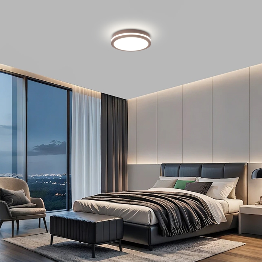 Brilagi - LED vonkajšie stropné svietidlo BENE LED/24W/230V pr. 26 cm hnedé IP54