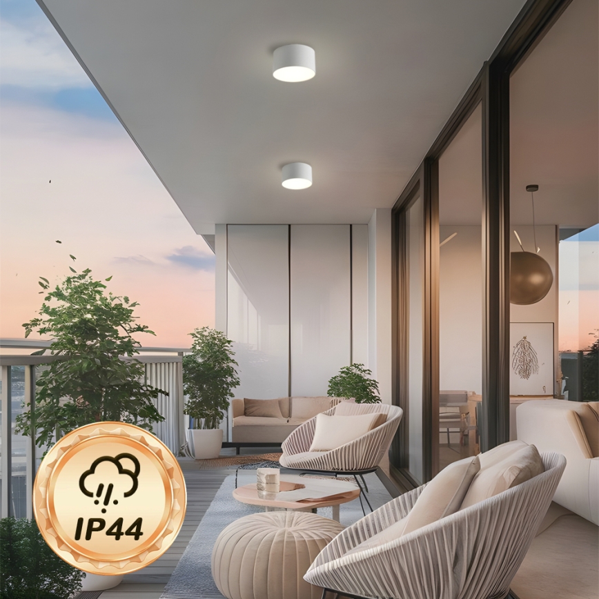 BRILAGI - LED Vonkajšie stropné svietidlo FORIS LED/9W/230V pr. 9 cm biela IP44