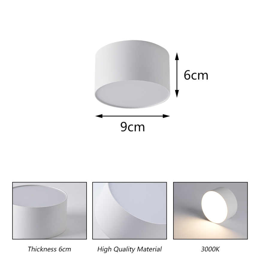 BRILAGI - LED Vonkajšie stropné svietidlo FORIS LED/9W/230V pr. 9 cm biela IP44