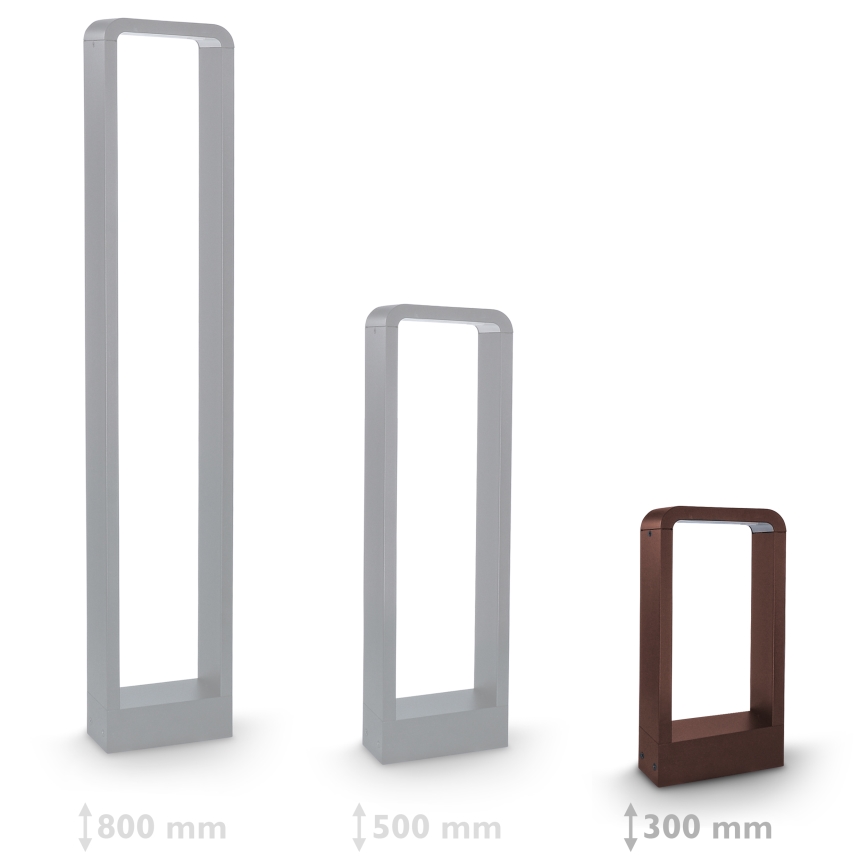 Brilagi - LED Vonkajšie svietidlo BARI LED/7W/230V 3000/4000/6000K hnedé IP54 30 cm