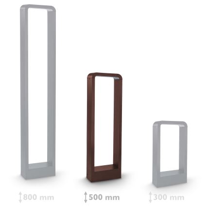 Brilagi - LED vonkajšie svietidlo BARI LED/7W/230V 3000/4000/6000K hnedé IP54 50 cm