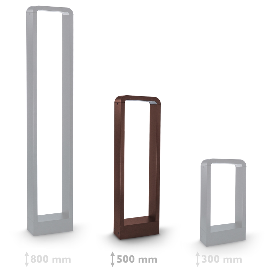 Brilagi - LED vonkajšie svietidlo BARI LED/7W/230V 3000/4000/6000K hnedé IP54 50 cm