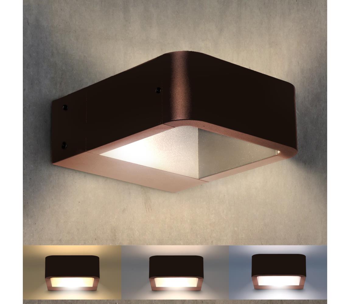 Brilagi - LED vonkajšie svietidlo BARI LED/7W/230V 3000/4000/6000K hnedé IP54 WO-HR60071-OEM-RUST