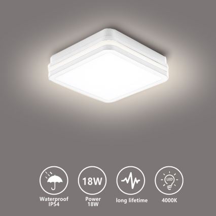 Brilagi - LED vonkajšie svietidlo BENE LED/18W/230V 22x22 cm biela IP54