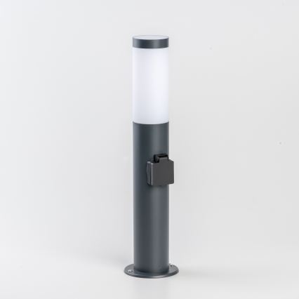 BRILAGI - LED Vonkajšie svietidlo so zásuvkou ELIA 1xE27/7W/230V 4000K IP44 50 cm antracit