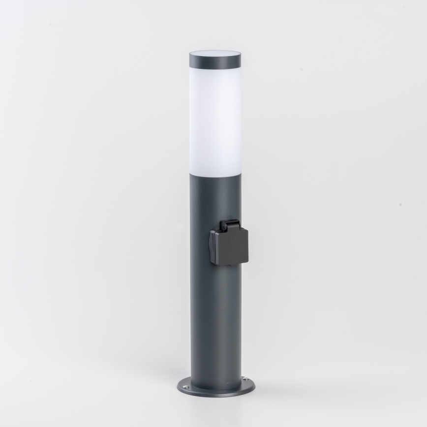 BRILAGI - LED Vonkajšie svietidlo so zásuvkou ELIA 1xE27/7W/230V 4000K IP44 50 cm antracit