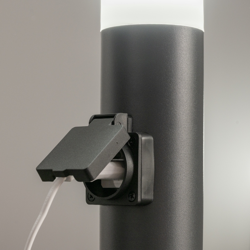 BRILAGI - LED Vonkajšie svietidlo so zásuvkou ELIA 1xE27/7W/230V 4000K IP44 50 cm antracit
