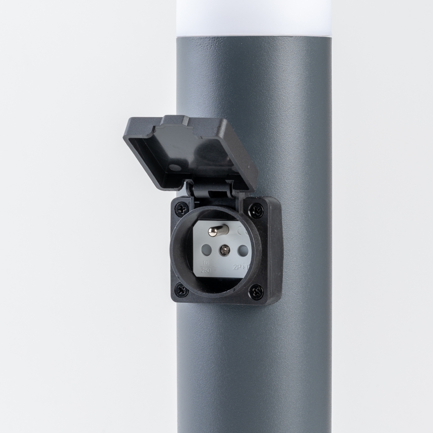 BRILAGI - LED Vonkajšie svietidlo so zásuvkou ELIA 1xE27/7W/230V 4000K IP44 50 cm antracit