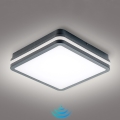 Brilagi - LED Vonkajšie svietidlo s pohybovým senzorom BENE LED/24W/230V 26x26 cm antracit IP54