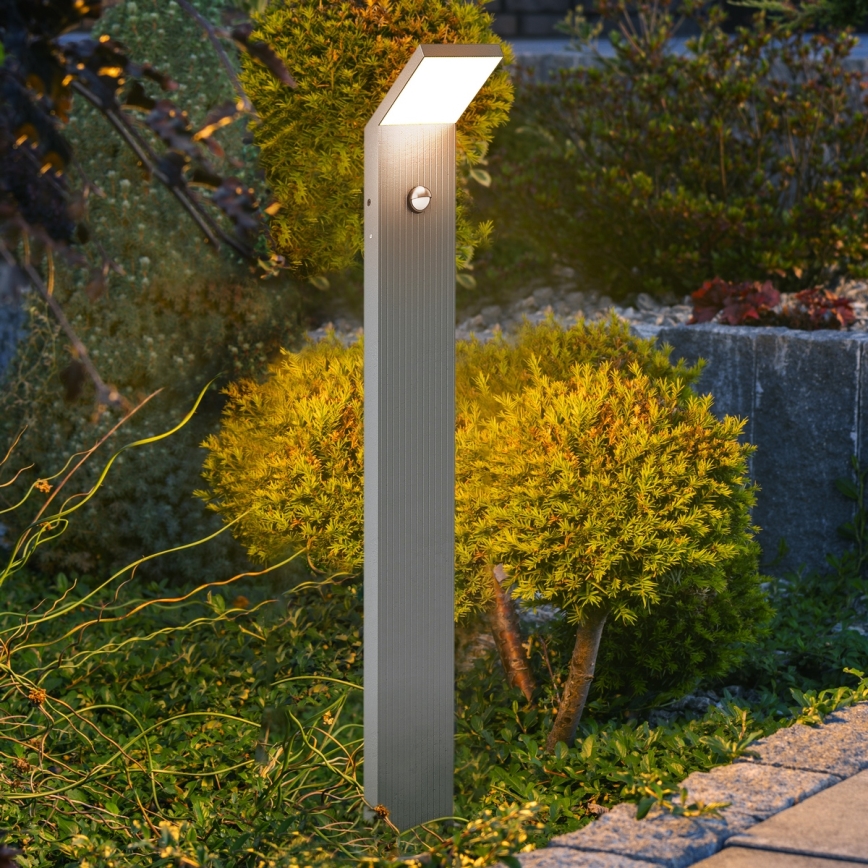 Brilagi - LED Vonkajšie svietidlo s pohybovým senzorom RIANO LED/8W/230V strieborné IP65
