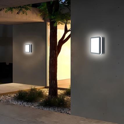 Brilagi - LED Vonkajšie svietidlo so senzorom BENE LED/18W/230V 22x22 cm antracit IP54