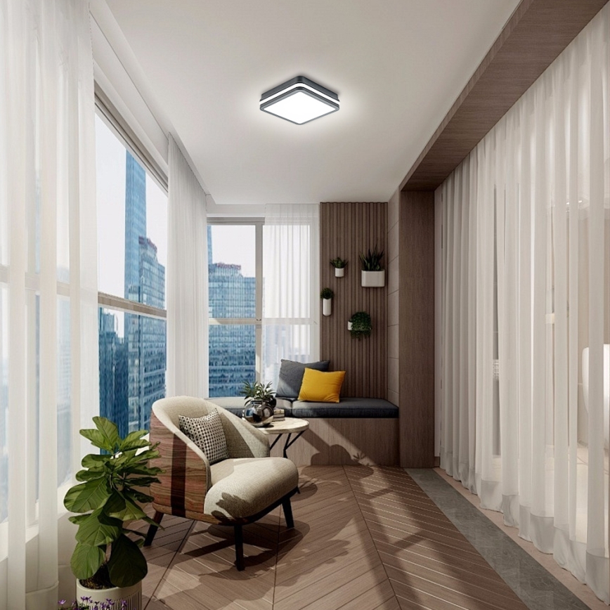 Brilagi - LED Vonkajšie svietidlo so senzorom BENE LED/18W/230V 22x22 cm antracit IP54