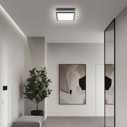 Brilagi - LED Vonkajšie svietidlo so senzorom BENE LED/18W/230V 22x22 cm antracit IP54