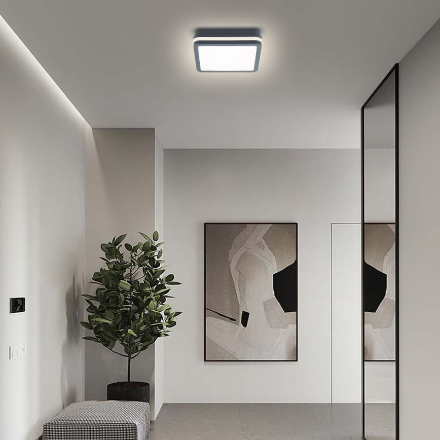 Brilagi - LED Vonkajšie svietidlo so senzorom BENE LED/18W/230V 22x22 cm antracit IP54