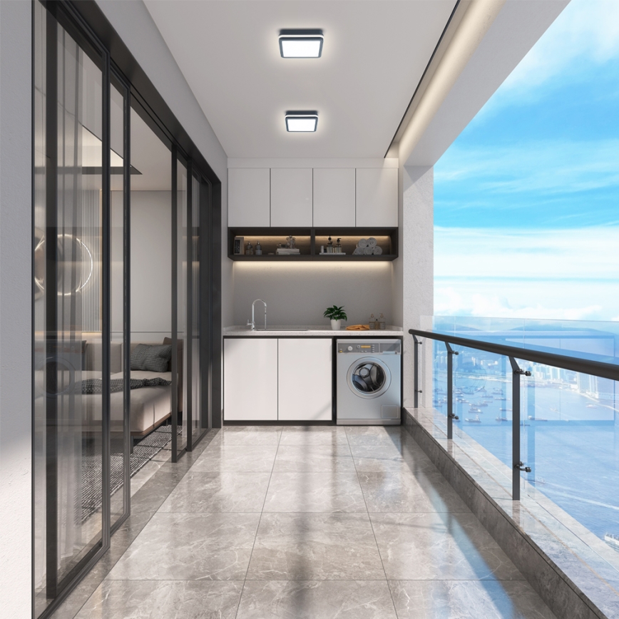 Brilagi - LED Vonkajšie svietidlo so senzorom BENE LED/18W/230V 22x22 cm antracit IP54