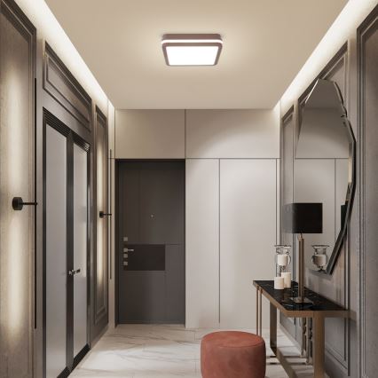 Brilagi - LED vonkajšie stropné svietidlo so senzorom BENE LED/24W/230V 26x26 cm hnedé IP54
