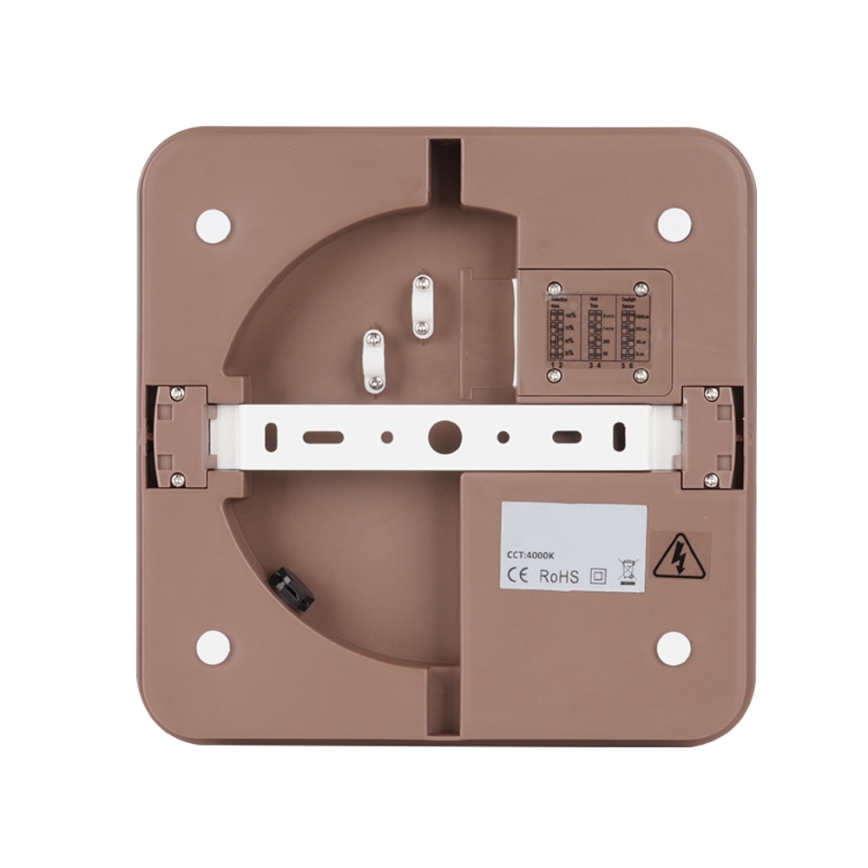 Brilagi - LED vonkajšie stropné svietidlo so senzorom BENE LED/24W/230V 26x26 cm hnedé IP54