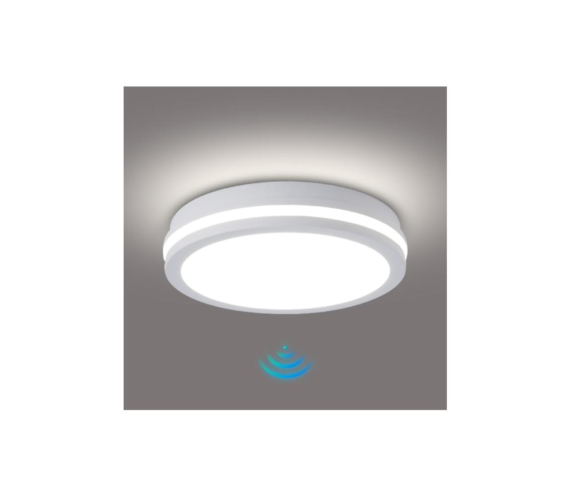 Brilagi - LED vonkajšie svietidlo so senzorom BENE LED/24W/230V pr. 26 cm biela IP54 BRI730