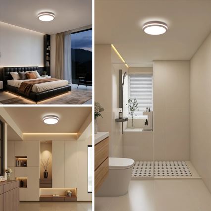 Brilagi - LED vonkajšie svietidlo so senzorom BENE LED/24W/230V pr. 26 cm hnedá IP54