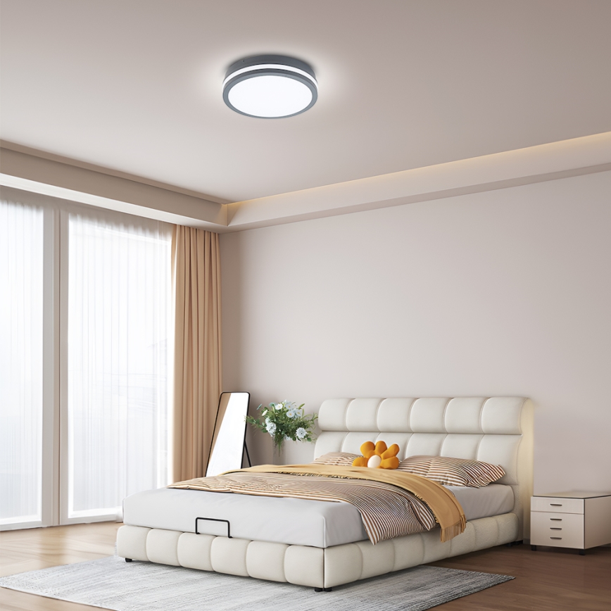 Brilagi - LED vonkajšie svietidlo so senzorom BENE LED/24W/230V, priemer 26 cm, antracit, IP54