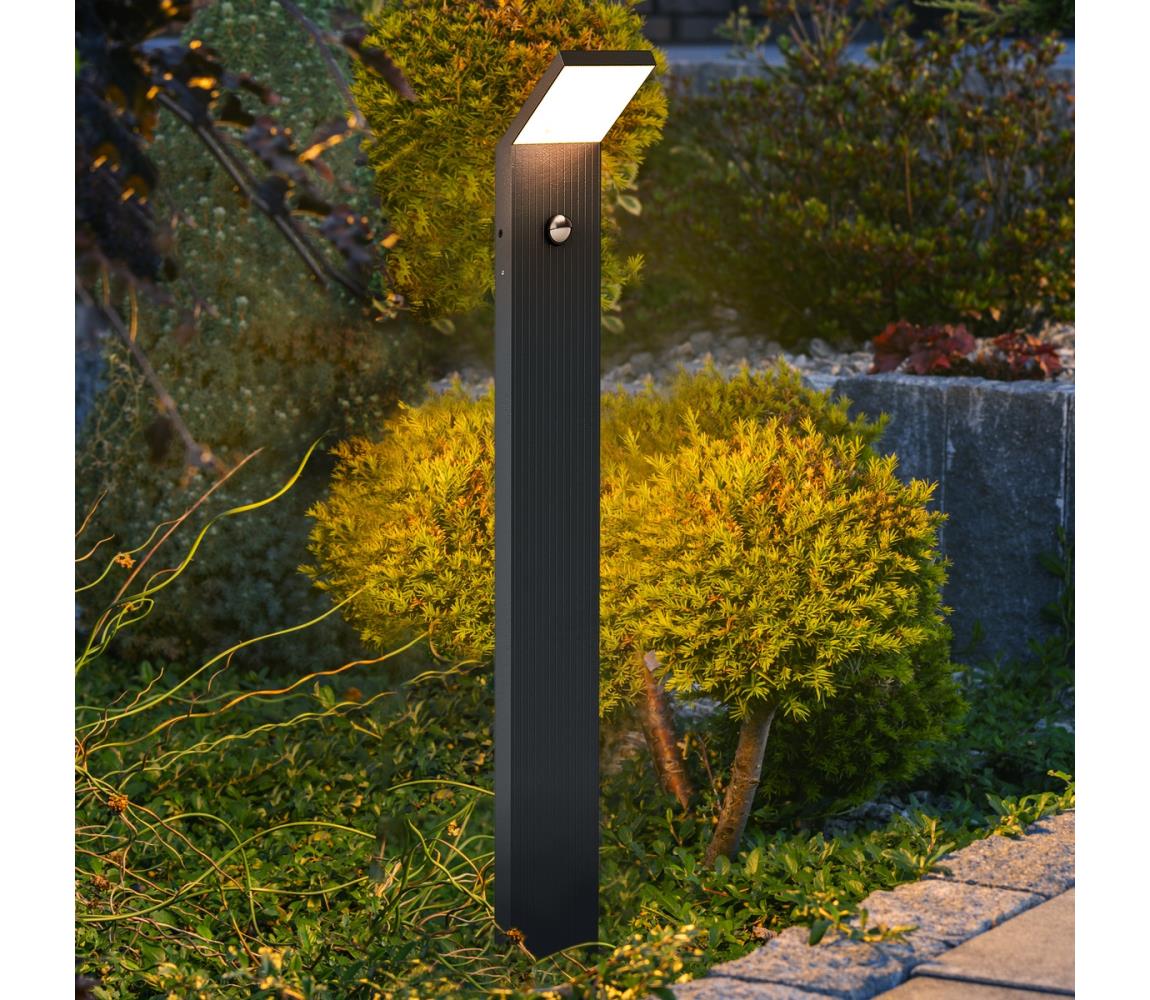 Brilagi - LED vonkajšie svietidlo so senzorom RIANO LED/8W/230V antracit IP65 80 cm WO-HR60143-800-OEM-ANT