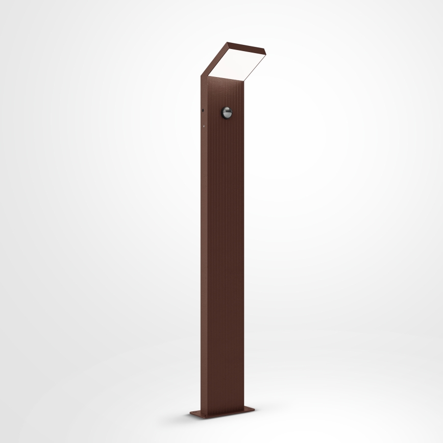 Brilagi - LED vonkajšie svietidlo so senzorom RIANO LED/8W/230V hnedé IP65 80 cm