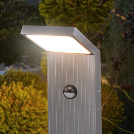 Brilagi - LED Vonkajšie svietidlo s pohybovým senzorom RIANO LED/8W/230V strieborné IP65