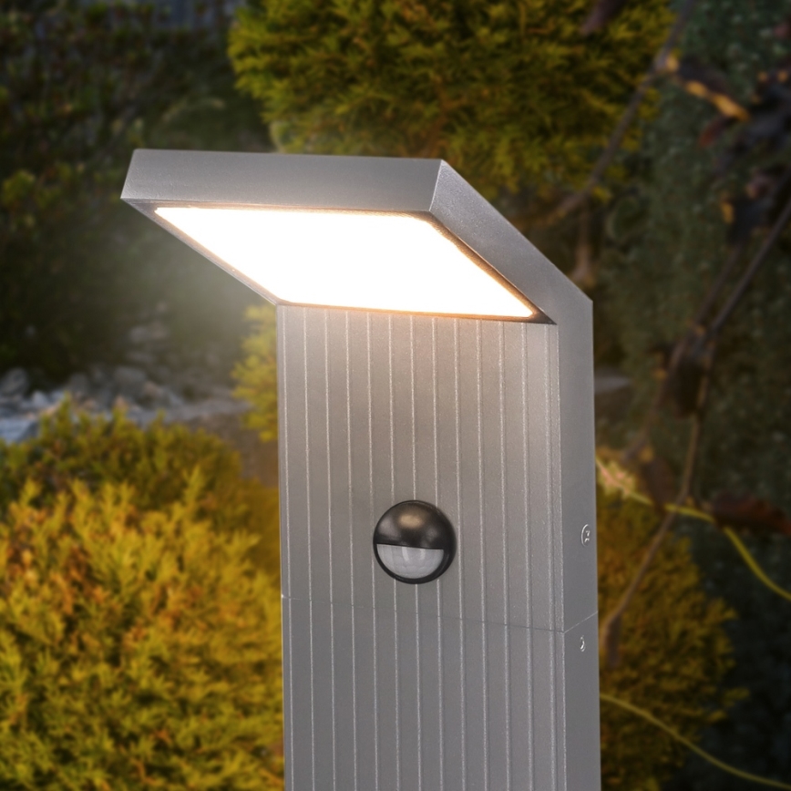Brilagi - LED Vonkajšie svietidlo s pohybovým senzorom RIANO LED/8W/230V strieborné IP65