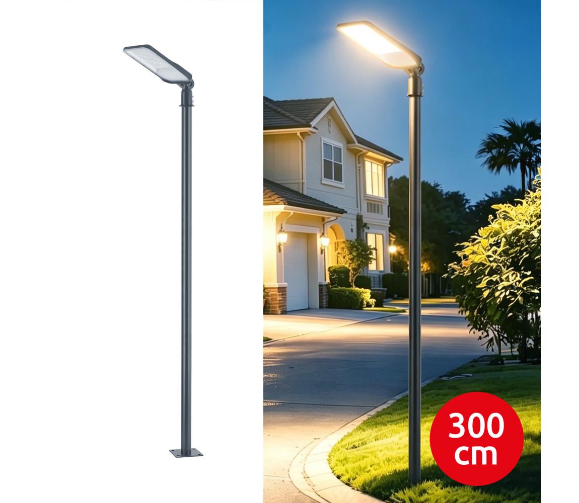 Brilagi-LED vonkajšie svietidlo so stĺpom a 3 m káblom URBANLIGHT LED/200W/230V antracit IP65 BG4772+BG1526